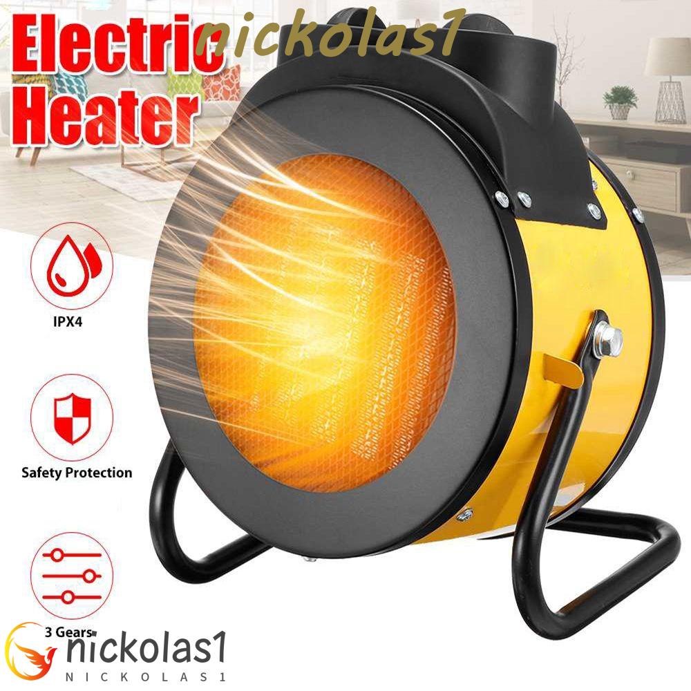 Nickolas1 Pemanas Listrik Tahan Air Pemanas Cepat Termostat Kipas Angin Panas Rumah Tangga Kipas Listrik Heater Room Radiator Air Blower