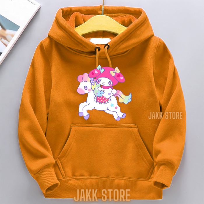 Sweater Hoodie Anak Perempuan MY MELODY &amp; KUDA PONY Lucu / Switer Hodie MY MELODY &amp; KUDA PONY Anak Cewek Usia 2 3 4 5 6 7 8 9 10 11 12 13 Tahun Terbaru