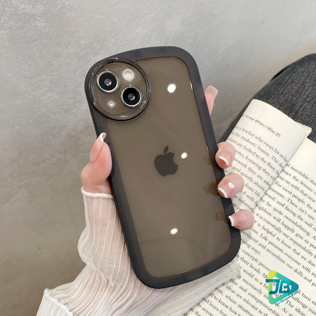 SOFTCASE CLEAR TRANSPARAN HITAM BENTUK OVAL FOR IPHONE 7 8 7+ 8+ XR X XS MAX 11 12 13 14 PRO MAX 14 PLUS 14 MAX JB6944