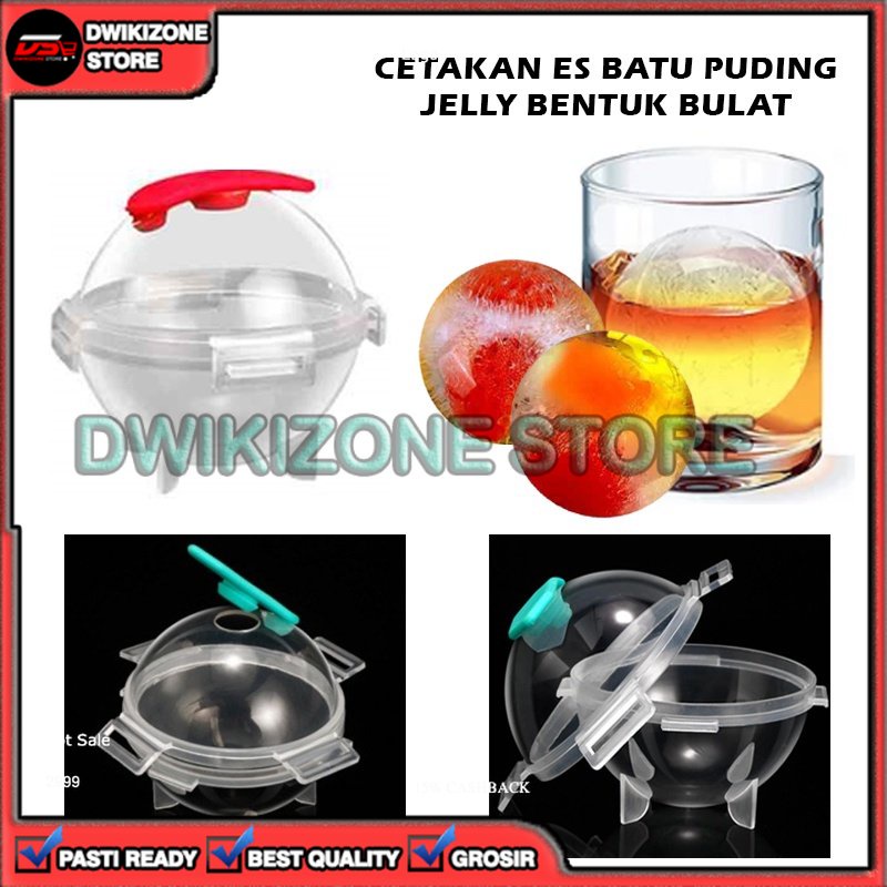 [GROSIR] CETAKAN CETAK ES BATU PUDING JELLY BULAT JUMBO 5CM 5 CM ICE MOLD