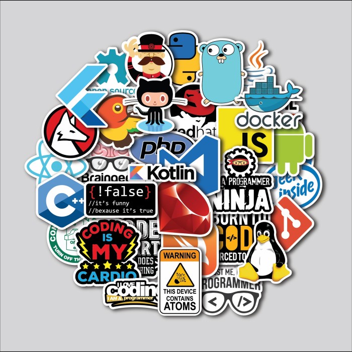 Skin Sticker Programmer Sticker Helm Tumbler Laptop