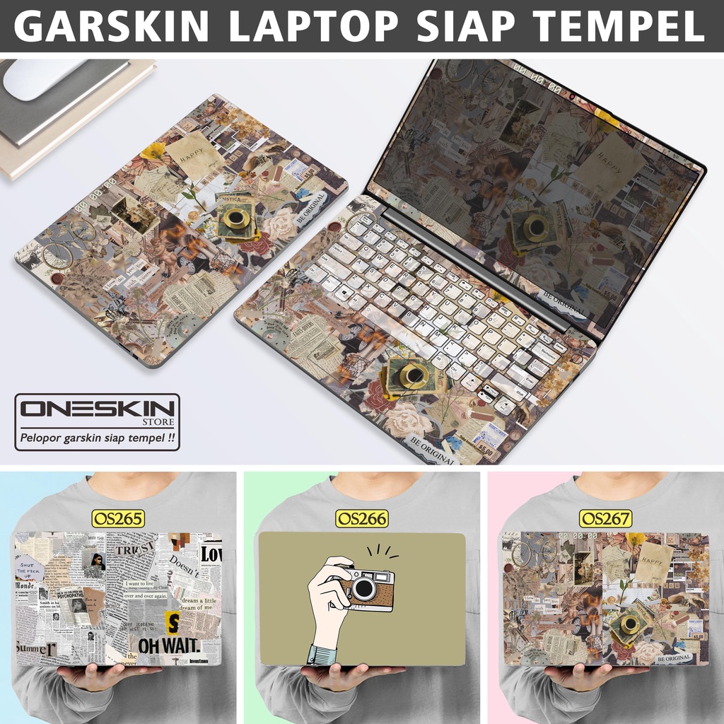 Garskin Sticker Laptop Protector Macbook Full Body Bottom Bezel Palmrest Skin Retro Vintage