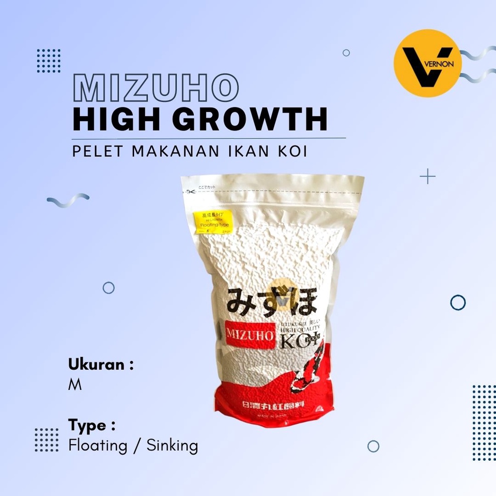 Pakan Koi MIZUHO Highgrowth Floating / Sinking Pelet Pakan Ikan Koi