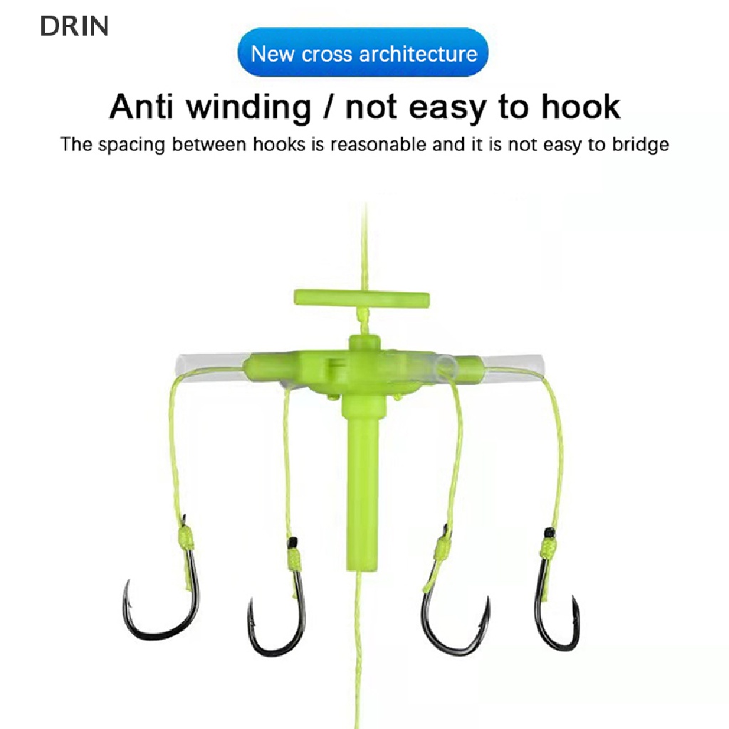 Dr Explosion Fishing Hooks Flap Carp String Hook Kail Laba-Laba Berliku Set Fishhooks Baja Karbon Tinggi Untuk Stream Tackle vn