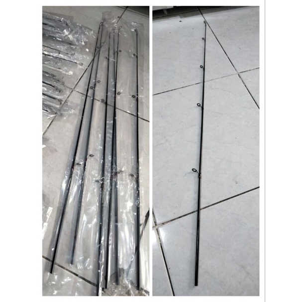 Ujung joran fiber jadi, ujung joran pancing fiber plus ring guide