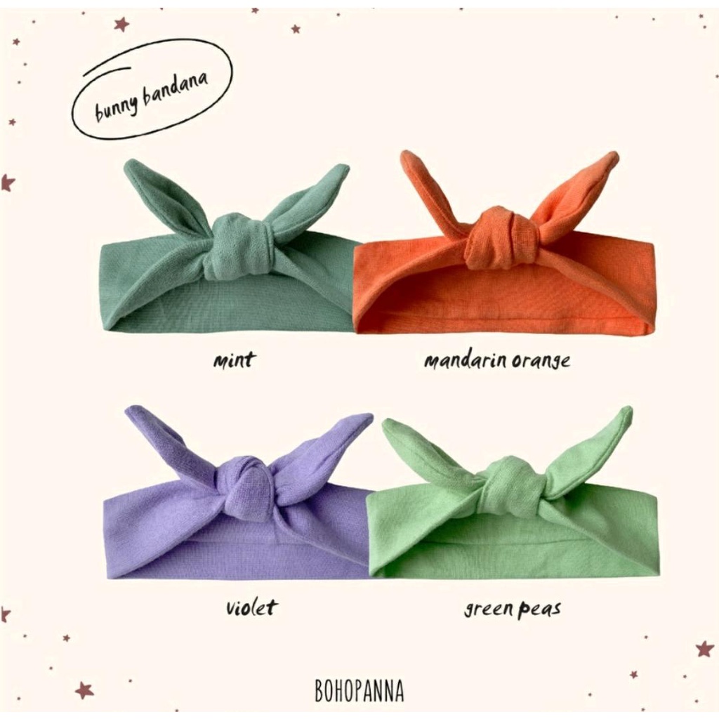 BOHOPANNA BUNNY BANDANA / BANDANA BAYI DAN ANAK