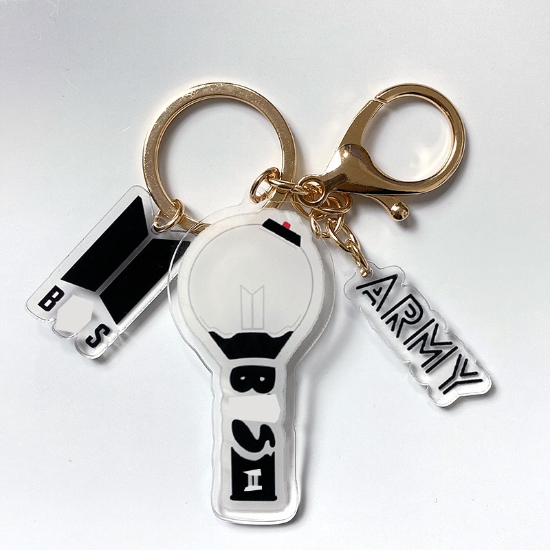 black pink Stray Kids 3-Piece Keychain Silver Acrylic Charm Jisoo Jennie Rose Lisa Blink BP