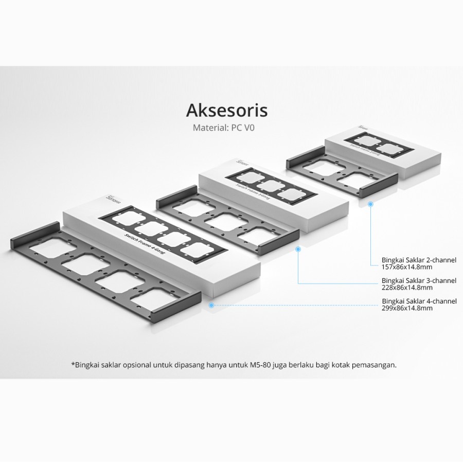 Sonoff Smart Wall Switch M51C80 saklar wireless smart home IOT