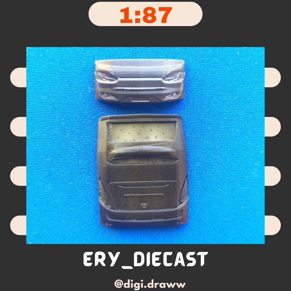 face miniatur bus legacy SR2 XHD skala 1/87