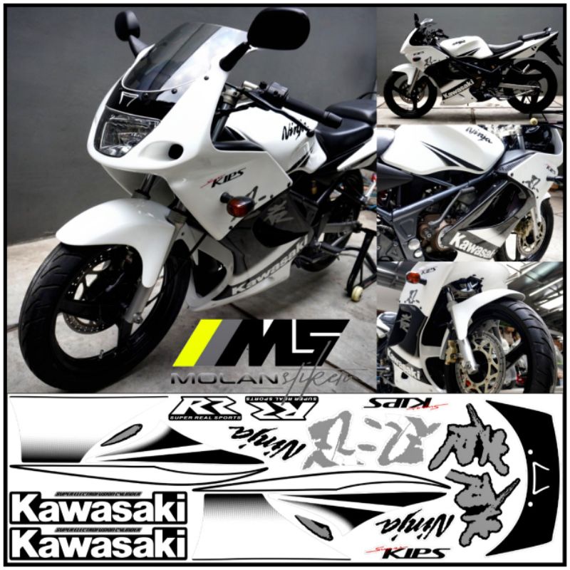 Sticker Striping Variasi Motif Ori Ninja Rr 150 Old 2010/2011 Putih - Ninja Rr Old Gen 1 - Ninja Rr 