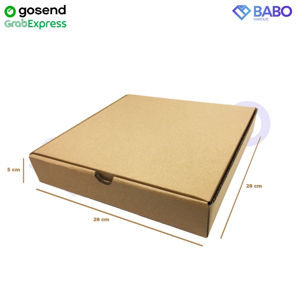 

Kardus Uk. 28x28x5 cm......Die cut untuk packing aksesoris dll, model box pizza (Kardus Pizza 28 x 28 x 5 cm)