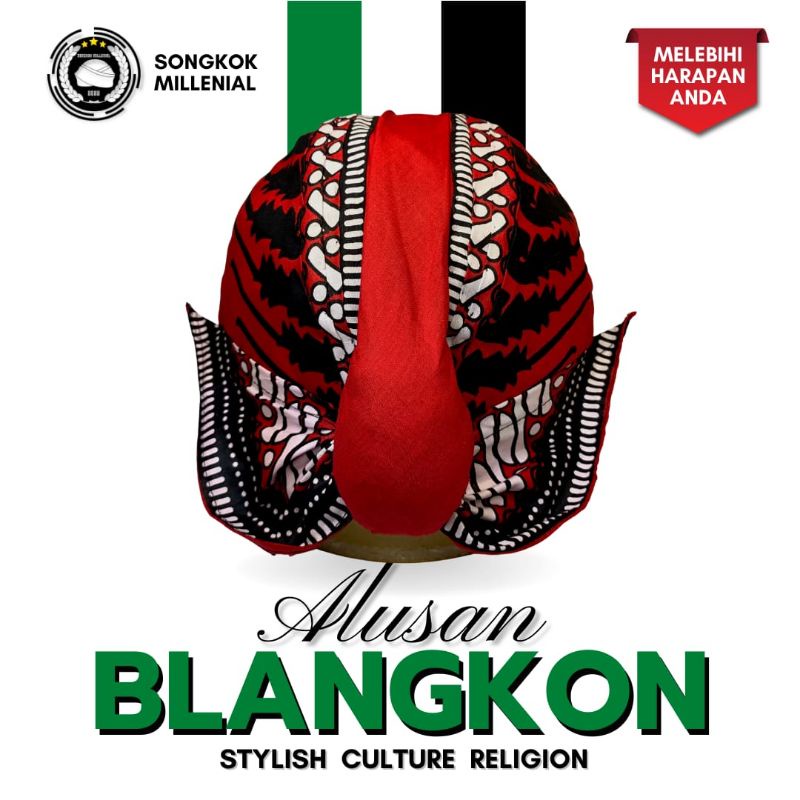 Blangkon Alusan Jogja full jahit Tanpa karton