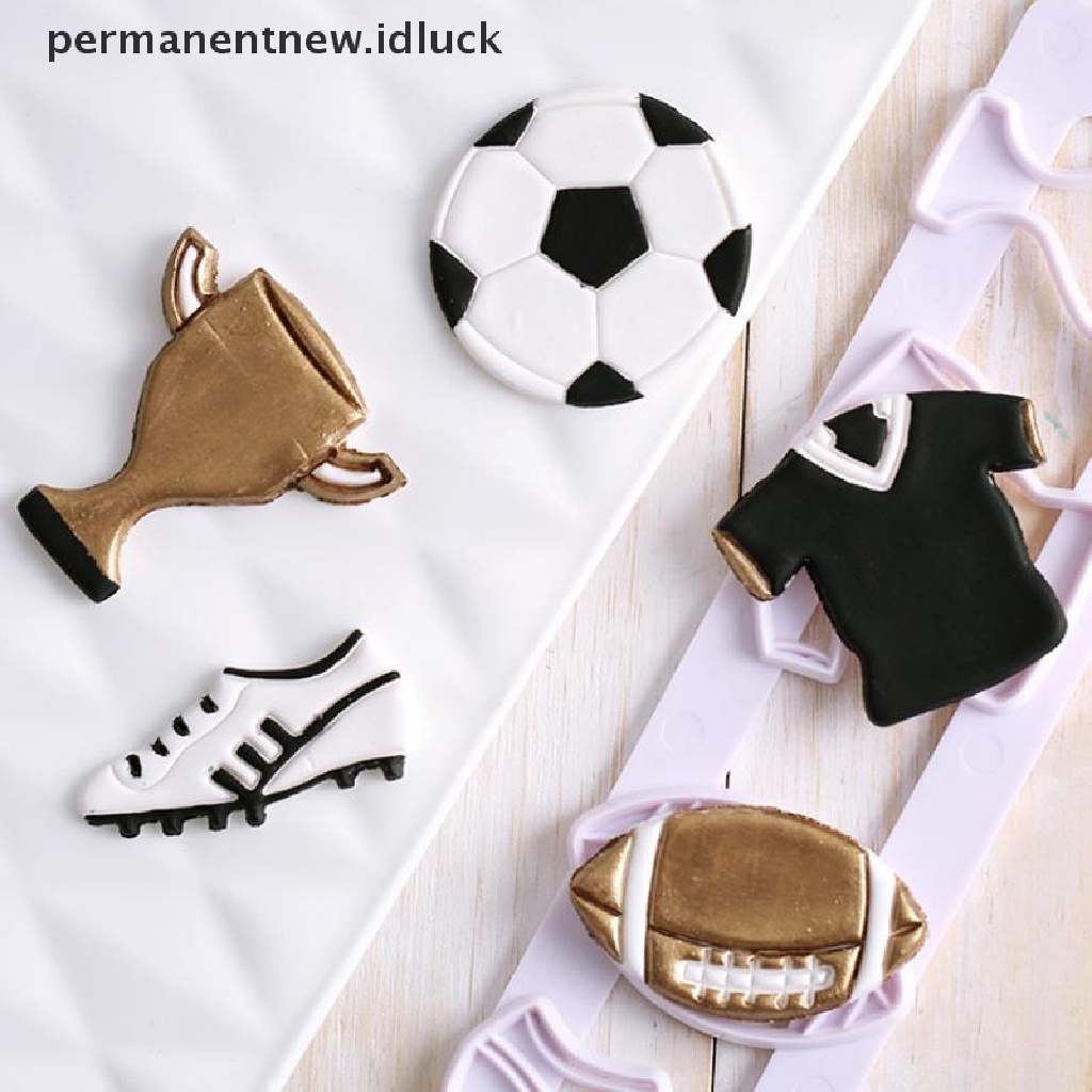 [luckypermanentnew] Football Sport Cookie Cutter DIY Alat Kue Dunia Kup Kue Sepak Bola Cookie Biskuit Embos Fondant Clay Pring Cetakan [ID]