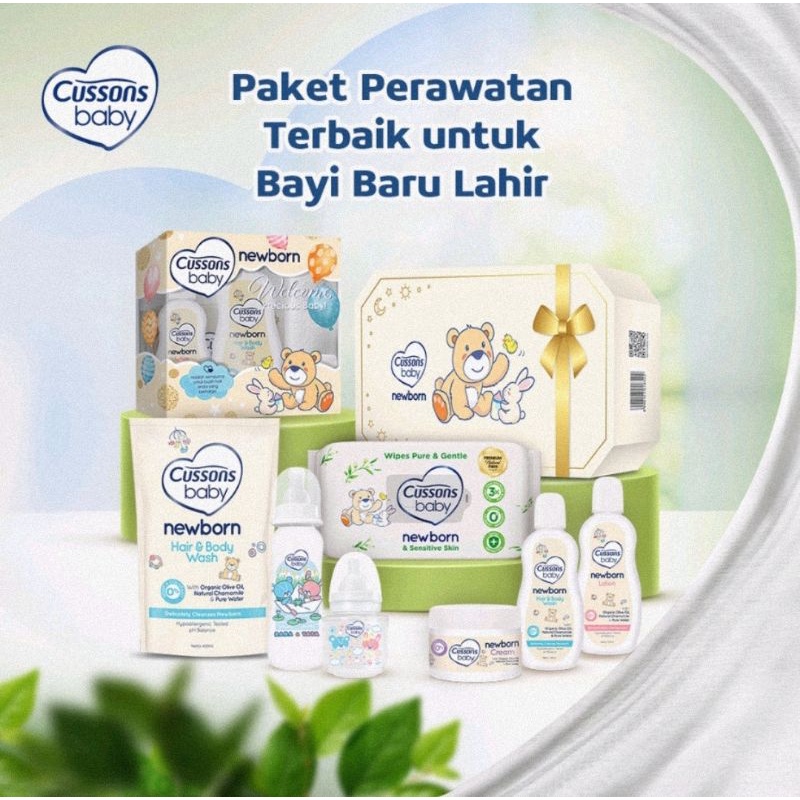 Cussons Baby Wipes Newborn Sensitive Pure &amp; Gentle 45's - Tisu Basah