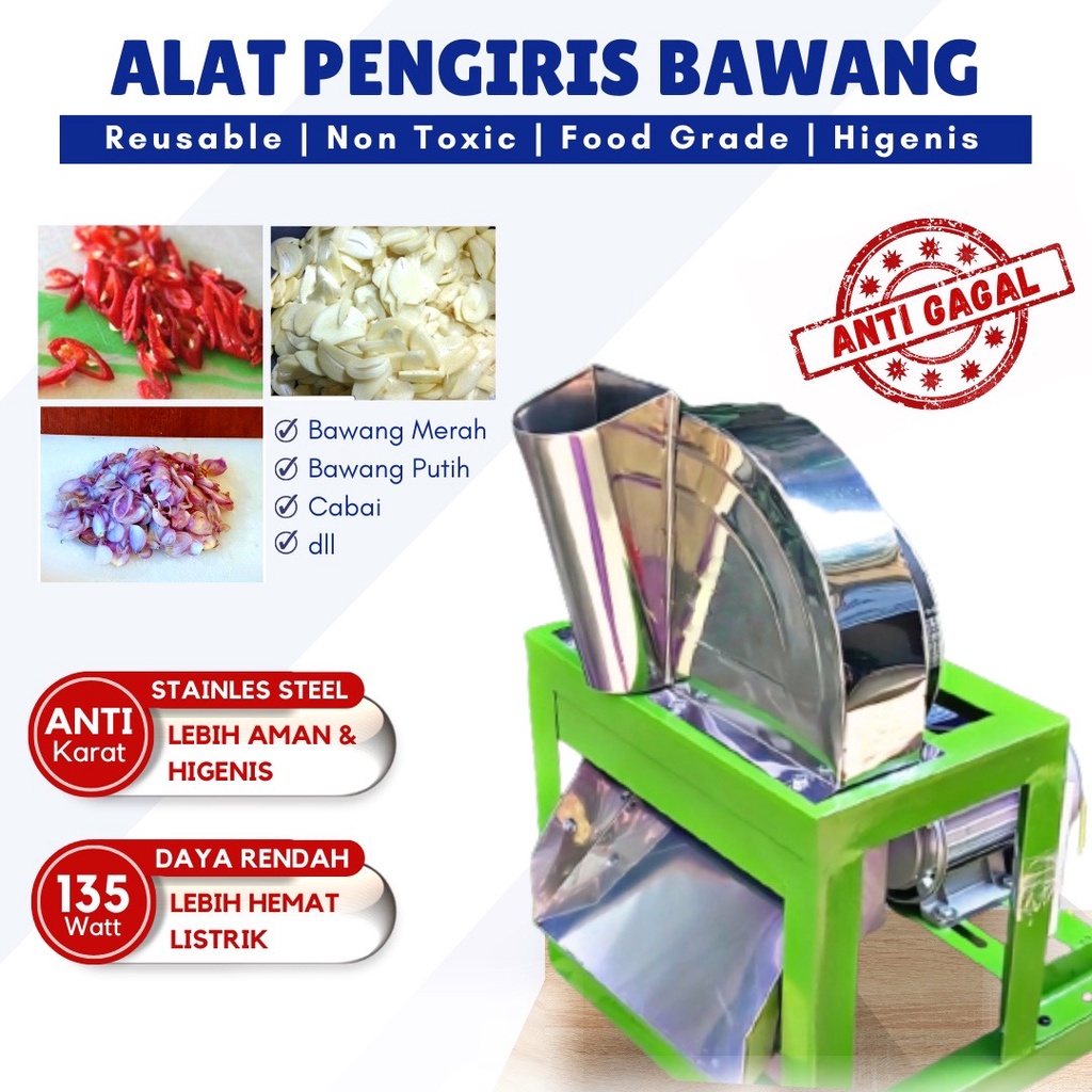 ALAT RAJANG ELEKTRIK MESIN PENGIRIS BAWANG MERAH PUTIH LISTRIK PEMOTONG BAWANG GORENG JAHE CABAI