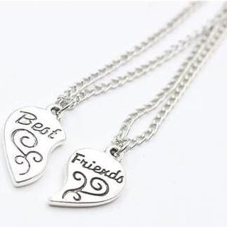 QZKIE Aksesoris Couple Sepasang Kalung Persahabatan , Hadiah Untuk Sahabat 4688