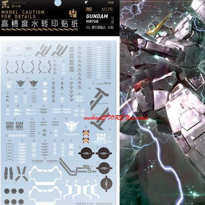 Water Decal Mg Virtue Nadleeh Gundam Mg216 By Artisan Club