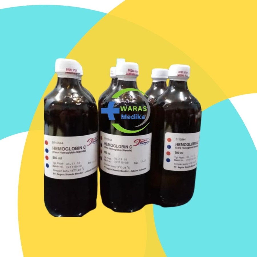 INDO REAGEN Larutan Hemoglobin C Drabkin 500ml HEMOGLOBINE C 500 ML