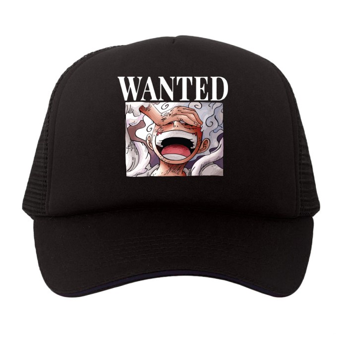 Topi Jaring Trucker One Piece Luffy Bounty Wanted Gear 5