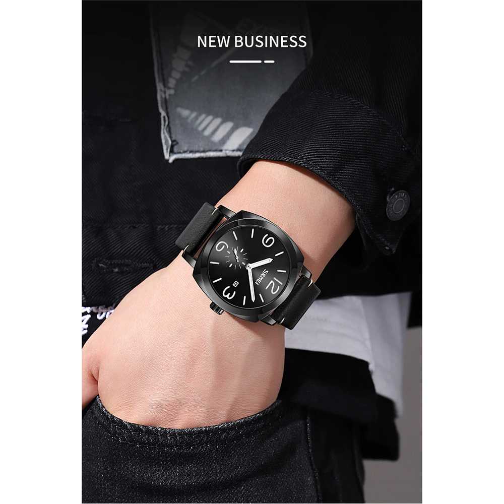 SKMEI Jam Tangan Analog Waterproof Strap Kulit Sintetis - 9305