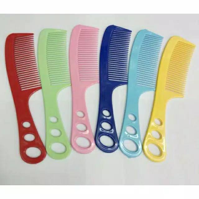 ✿ELYSABETHME✿ Sisir gagang  mini bolong 3 lucu anti rambut kusut cocok untuk souvenir salon