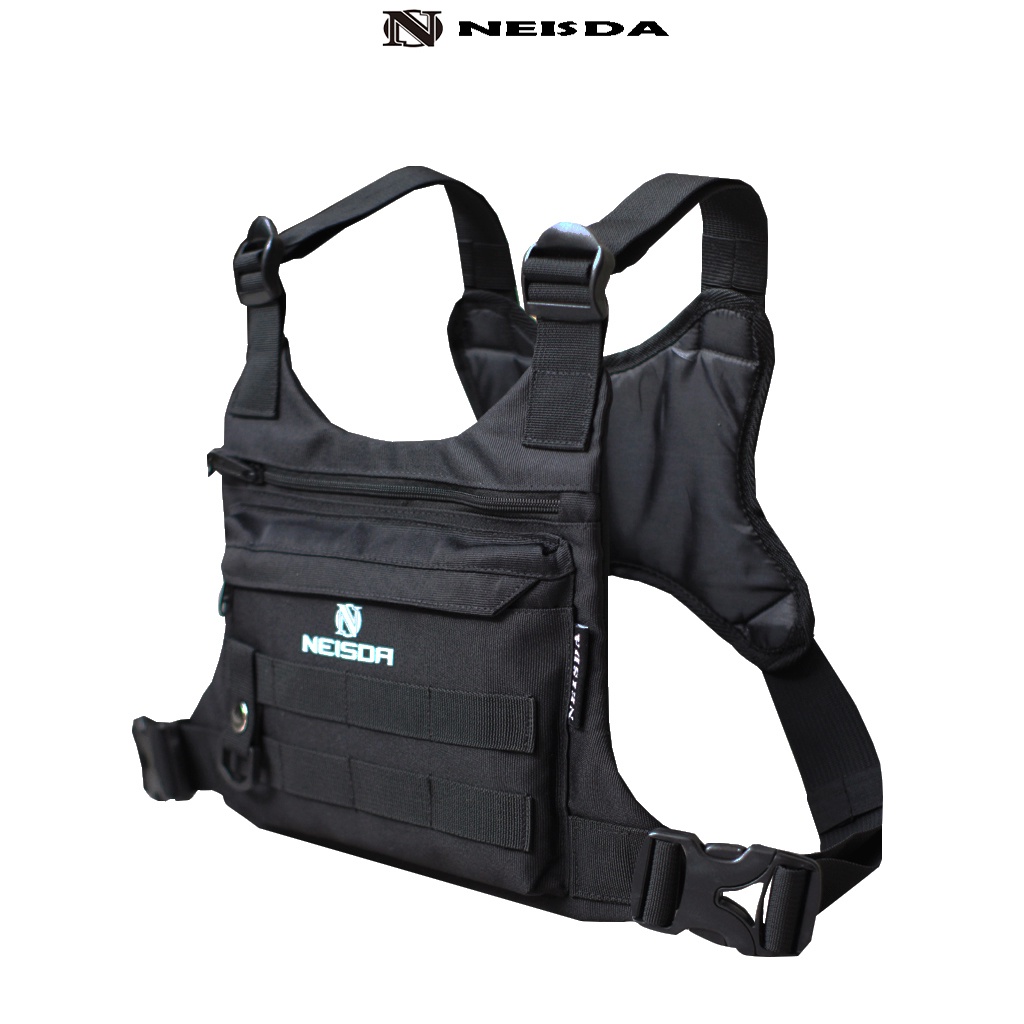 Tas dada tactical pria neisda jammuts Chest bag rig outdoor cream black green