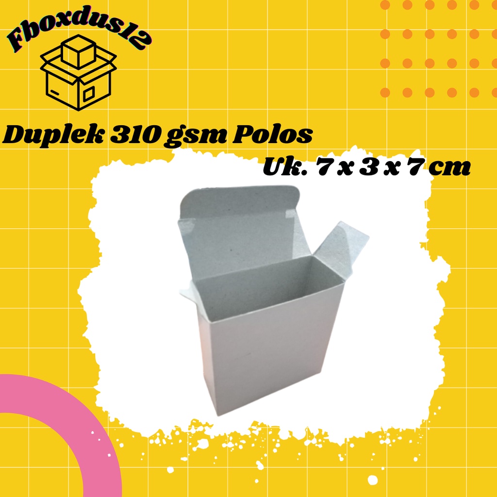 

Kardus Packaging/Karton Duplex/Duplex 310 gram uk.7x3x7cm ( MINIMAL ORDER 25 PCS )