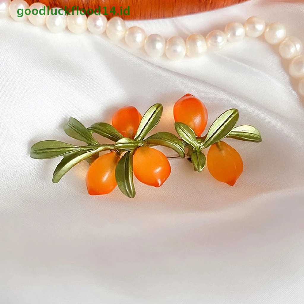 [GOOGFOUR] Orange glazed berry Bros Anting Indah Temperamen Bros Aksesoris [TOP]