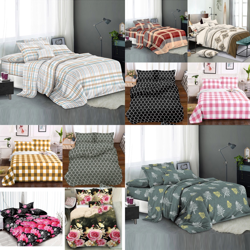 Sprei Murah Berkualitas Motif Aesthetic Motif Kotak Kotak Kualitas Premium
