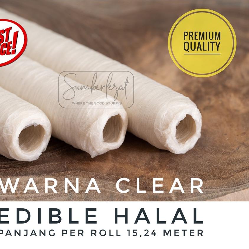 

COD | KSH|18.45 mm CLEAR - Casing Kulit Selongsong Sosis Kolagen Collagen Colagen Edible Halal Food Grade