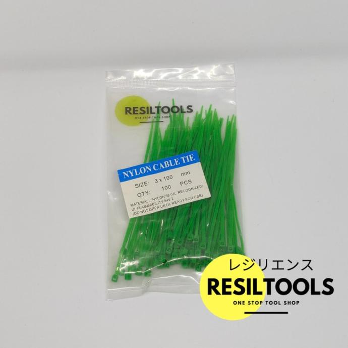 

Cable Ties Panjang 10 cm Lebar 3 mm Hijau Ikat Kabel isi 100 Pcs citrab44 Buru Order