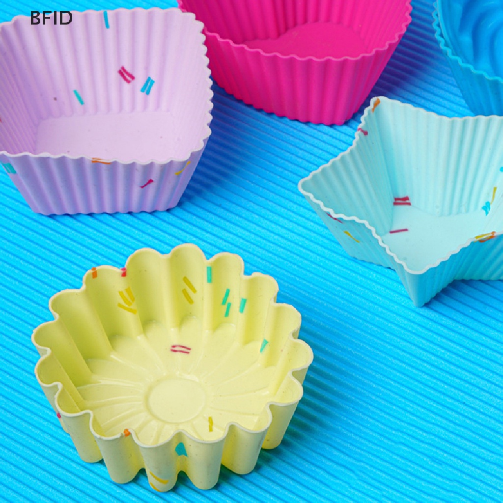 [BFID] 1pc Cetakan Cupcake Silikon Multi Warna Random Cetakan Kue Bakeware Pastry Tools [ID]