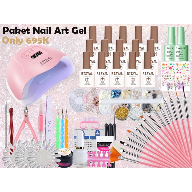 Jual Paket Usaha Nail Art Gel Basic Super Murah 10 Warna + Topcoat ...