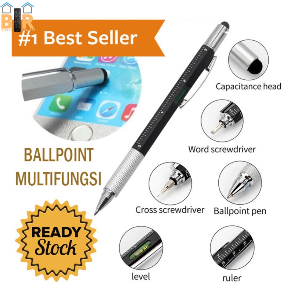 Stylus Pen 6IN1 Waterpas Sigmat Universal Lcd Touchscreen