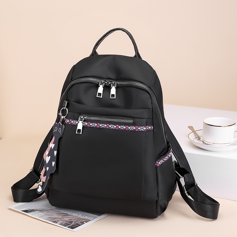 MORMON OCCAN - Tas Ransel Backpack Fashion Wanita Bahan Kanvas Tas Punggung