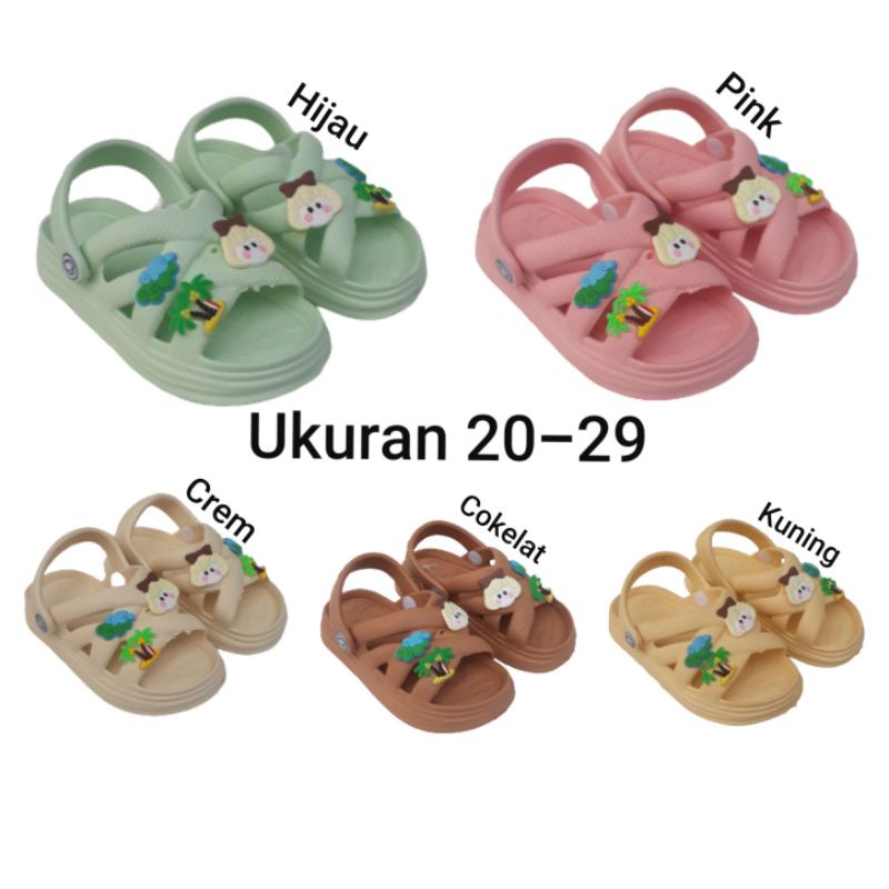 Sandal slop anak perempuan model silang tali belakang IRSOE 300S