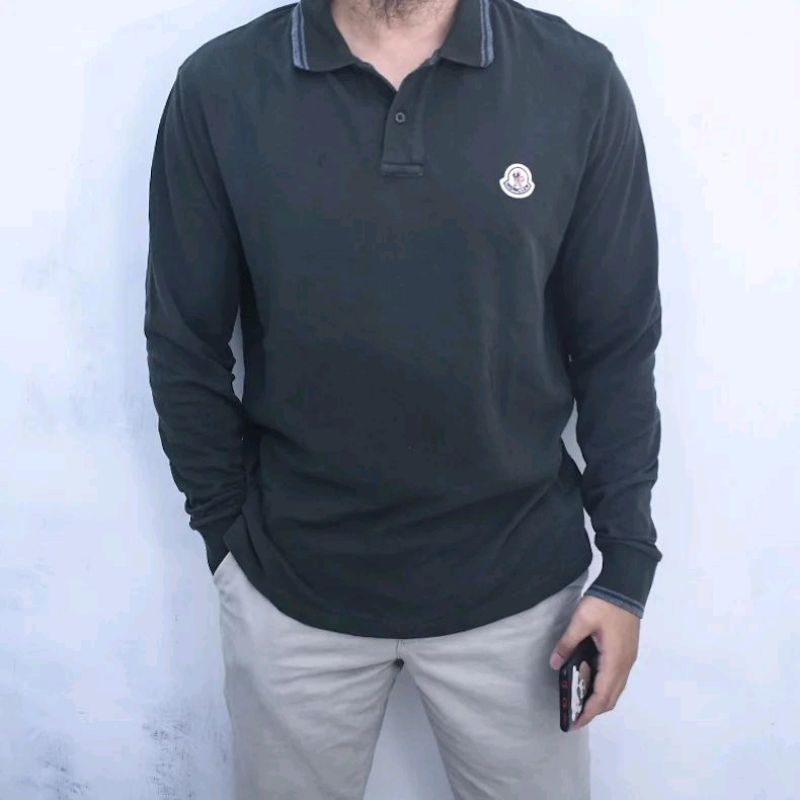 kaos polo moncler longsleeve second