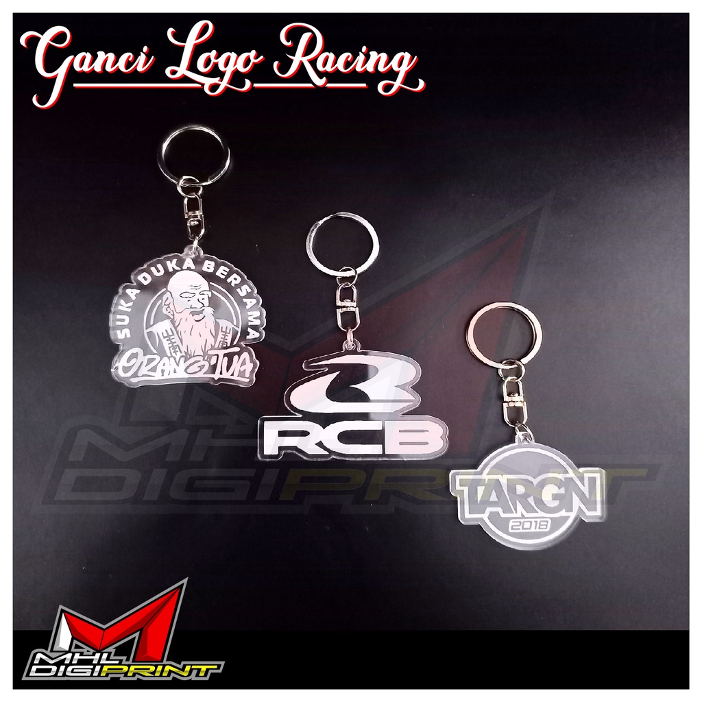 GANTUNGAN KUNCI AKRILIK LOGO RACING RCB TARGN ORANG TUA TEAMAROGAN SPEEDHUNTERS - GANTUNGAN KUNCI LOGO RACING - SEHARI JADI TANPA MINIMAL ORDER