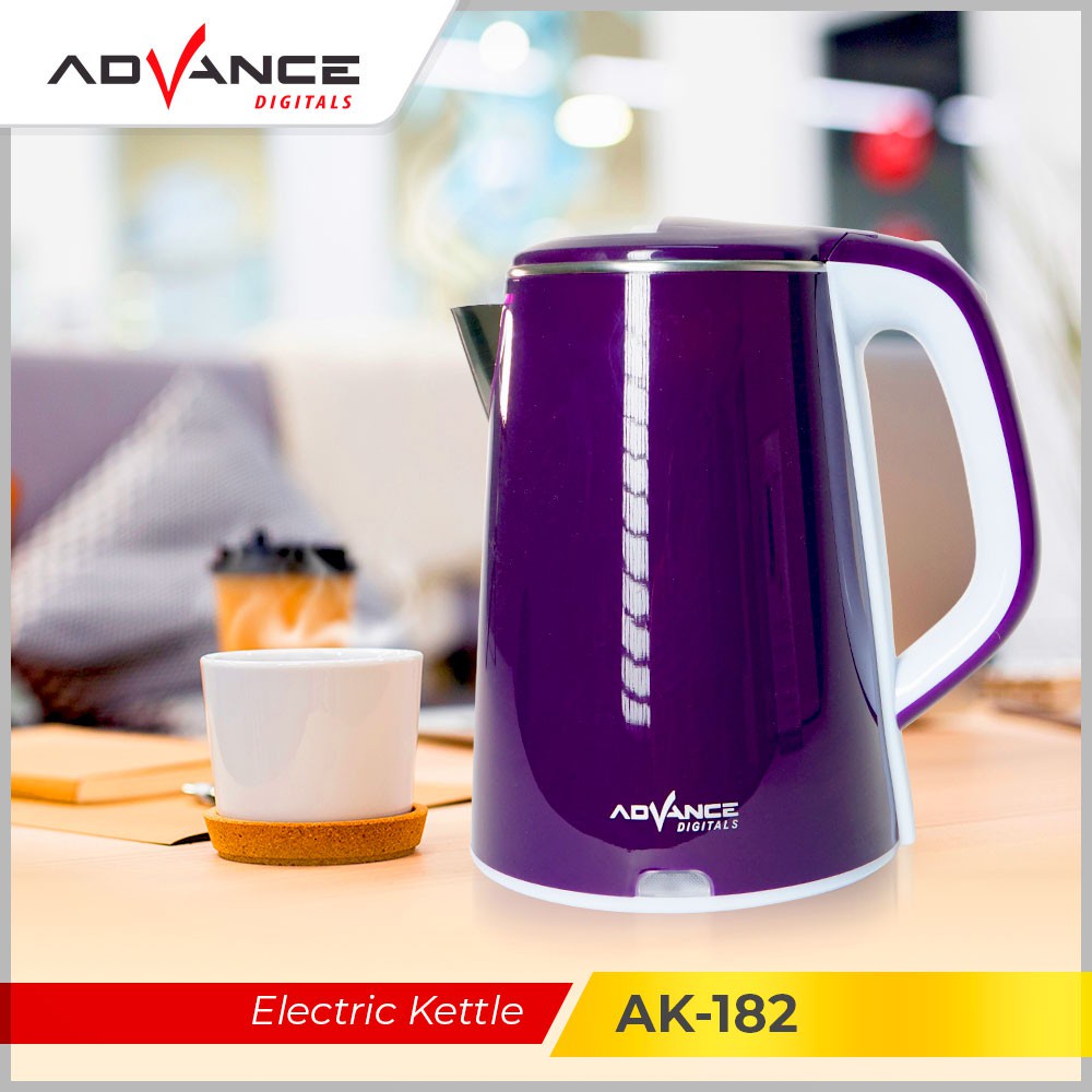 Teko Listrik ADVANCE AK-182 1.8 Liter Ketel Listrik / Electric Kettle 500w Garansi Resmi 1 Tahun