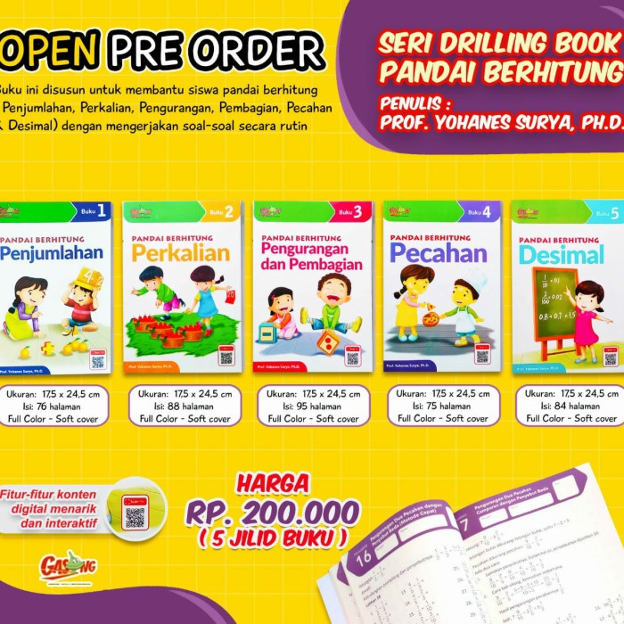 

SERI DRILLING BOOK PANDAI BERHITUNG 1-5 YOHANES SURYA