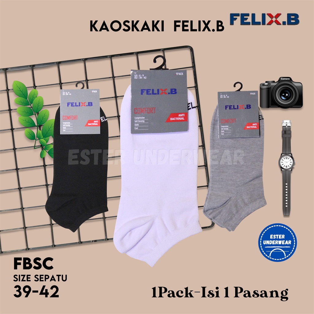 FELIX B Kaoskaki Pria Ankle Seri FBSC Isi 1 Pasang
