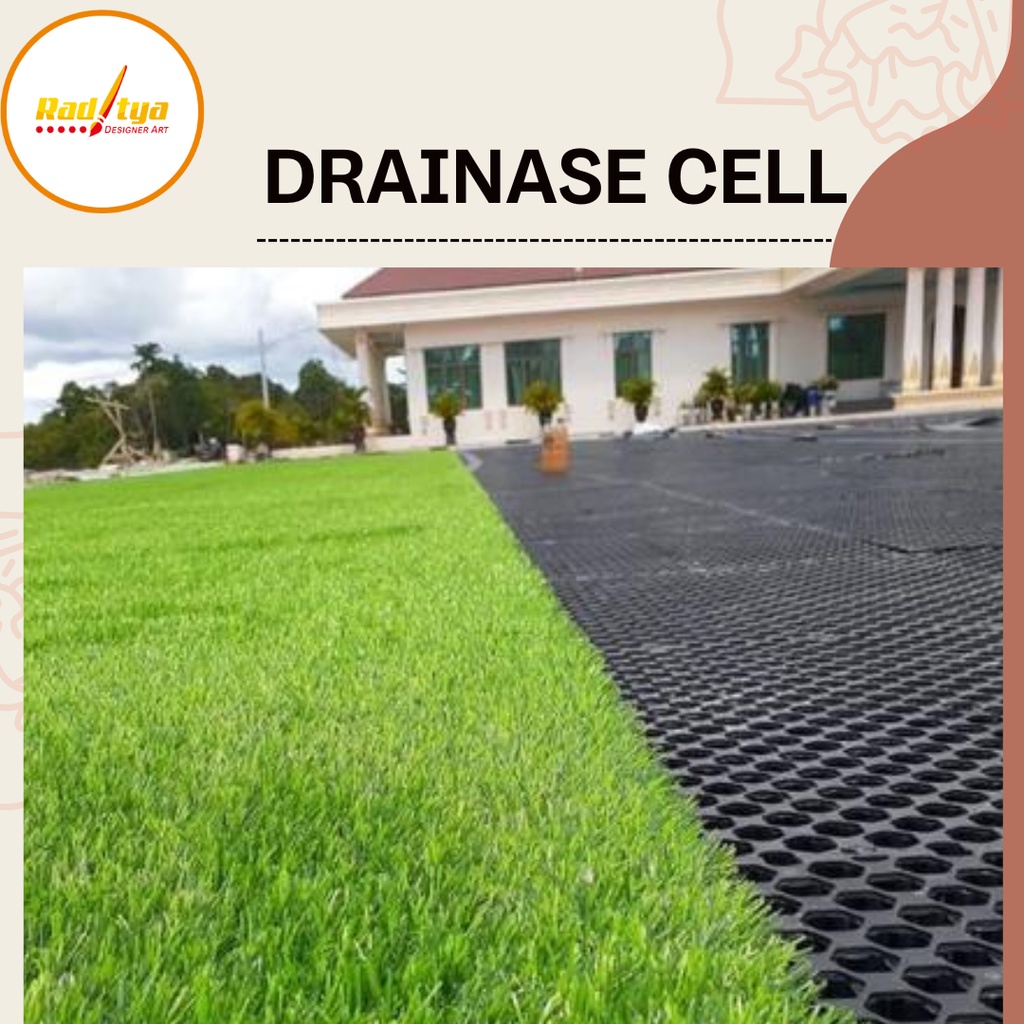 Alas Rumput Sintetis Drainase Cell Ukuran 25 x 25