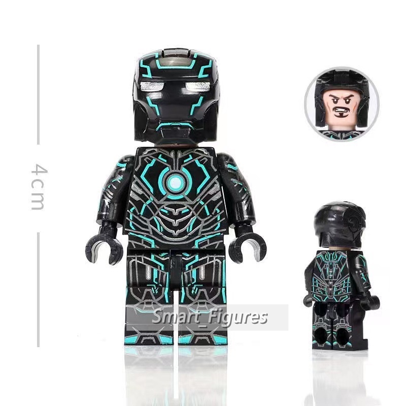 Iron Man Blok Bangunan Minifigures Super Heros Marvel Tony Stark Armor Mark17 Mark19 Mark26 Mini Angka Mainan Hadiah