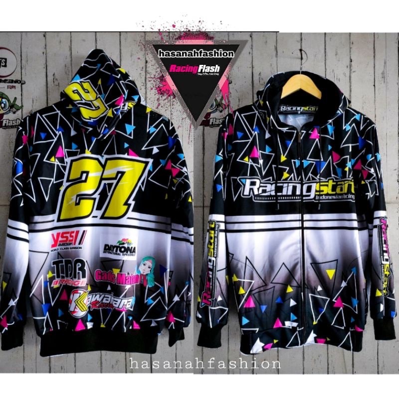 JACKET RACING PRIA WANITA DEWASA L XL