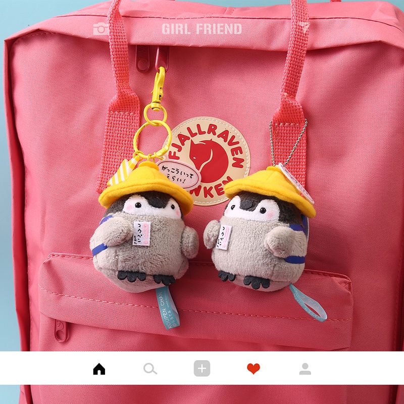 SearZhai Xiaowen-Penguin Boneka Kecil Sekolahnya Liontin Plush Boneka Gantungan Kunci Pelajar Hadi00