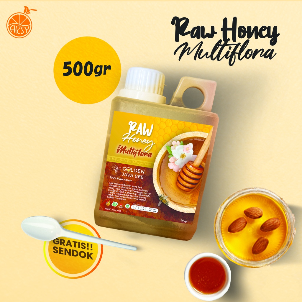 ( 500 GR ) Raw Honey Multiflora /  Madu Multiflora
