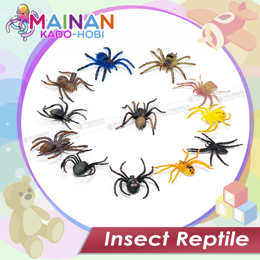 KADO MAINAN ANAK EDUKASI PAJANGAN MINIATUR HEWAN SERANGGA INSECT REPTILE