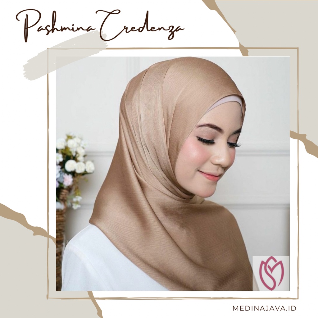 Jual Pashmina Silk Credenza Polos Premium Original Pashmina Malay Silk