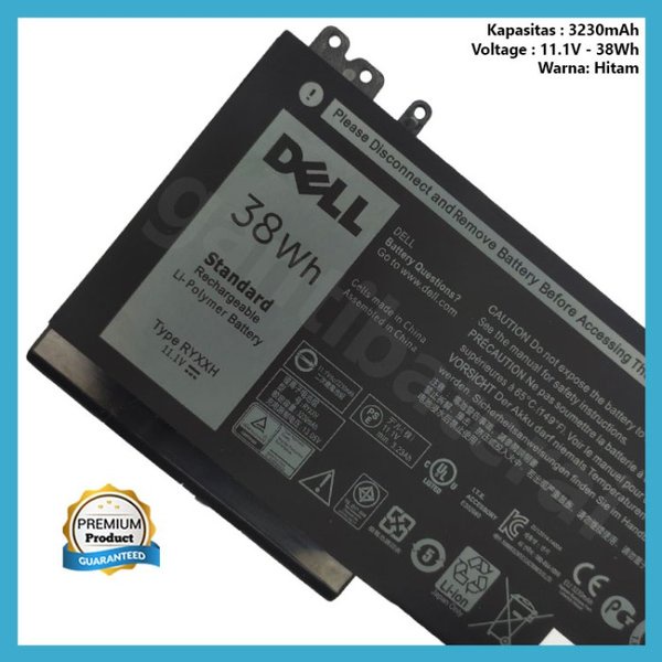 Original Baterai Dell Latitude 12 E5450 E5250 E5550 RYXXH