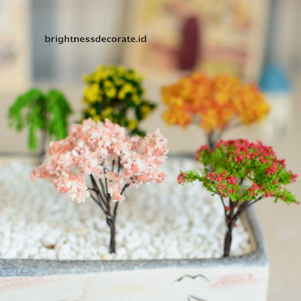 [Birth] Pohon Untuk Miniatur Taman Peri Ornamen Rumah Boneka Pot Tanaman Patung DIY Craft [ID]